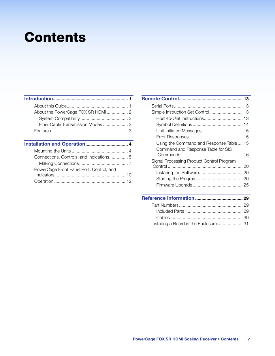 Extron Electronics PowerCage FOX SR HDMI User Guide User Manual | Page 5 / 38