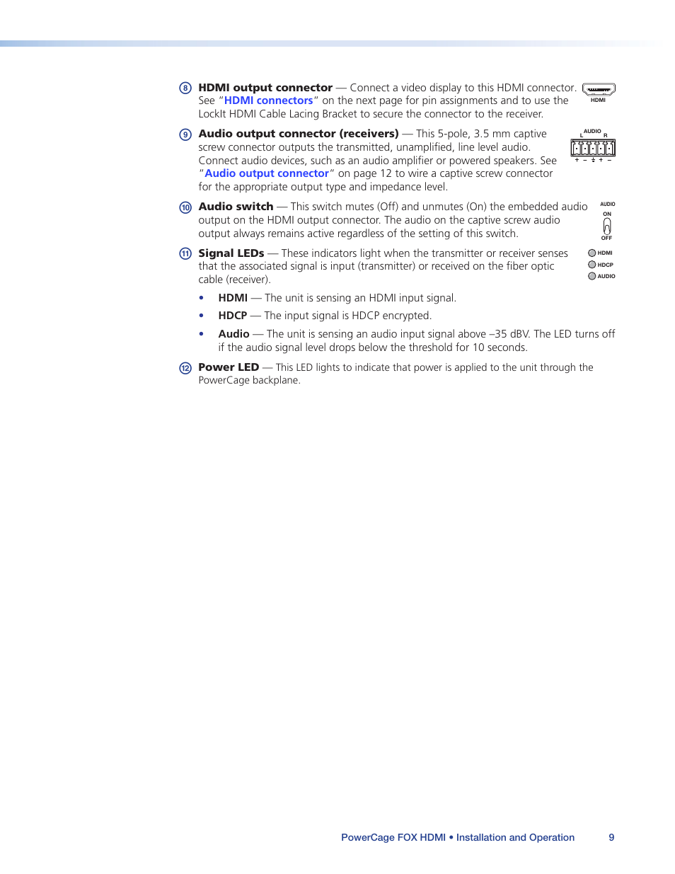 Extron Electronics PowerCage FOX Tx_Rx HDMI User Guide User Manual | Page 15 / 49