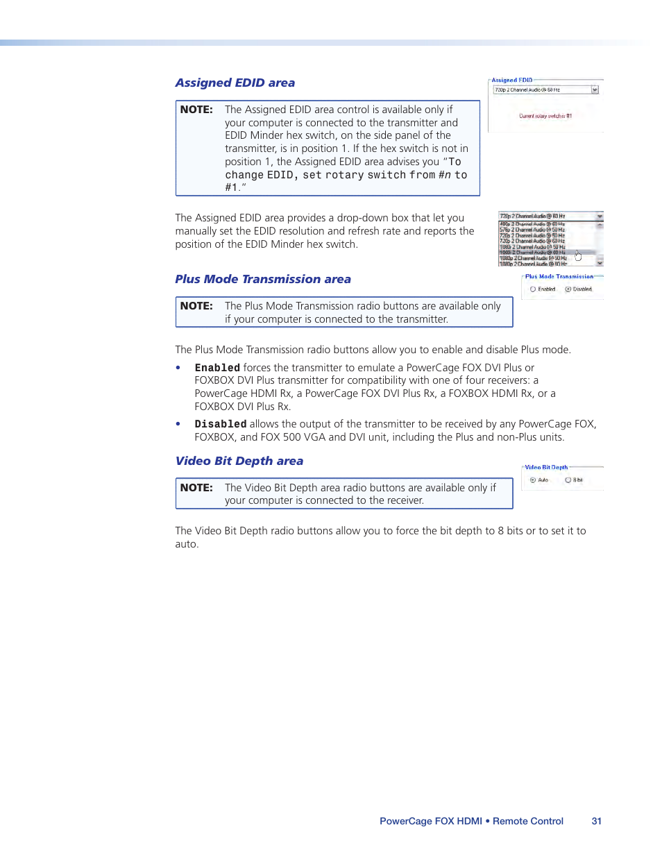 Extron Electronics PowerCage FOX Tx_Rx HDMI User Guide User Manual | Page 37 / 49
