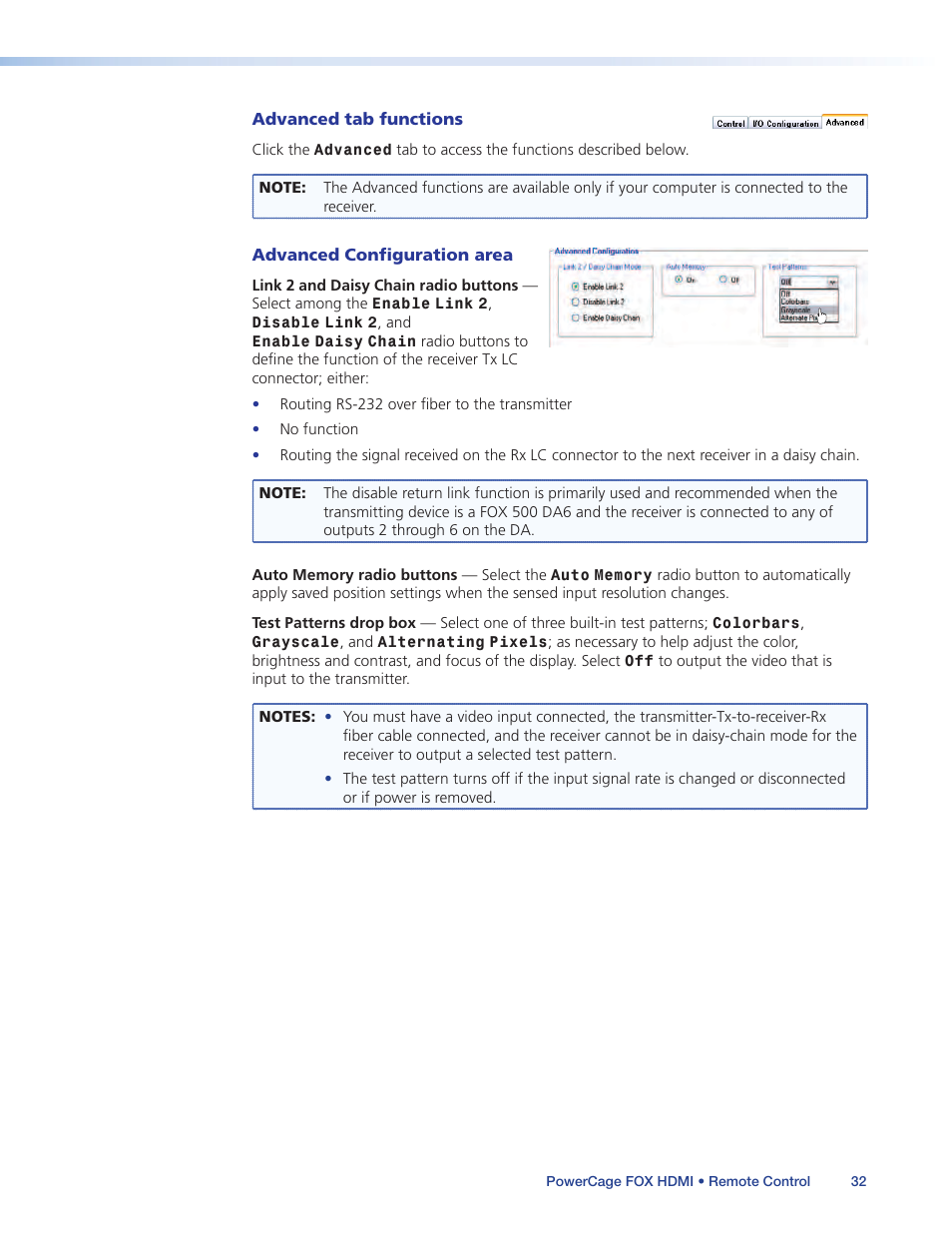 Firmware upgrade, Starting the program, Fox extenders control | Program, Eceiver or using the, Extenders control program | Extron Electronics PowerCage FOX Tx_Rx HDMI User Guide User Manual | Page 38 / 49