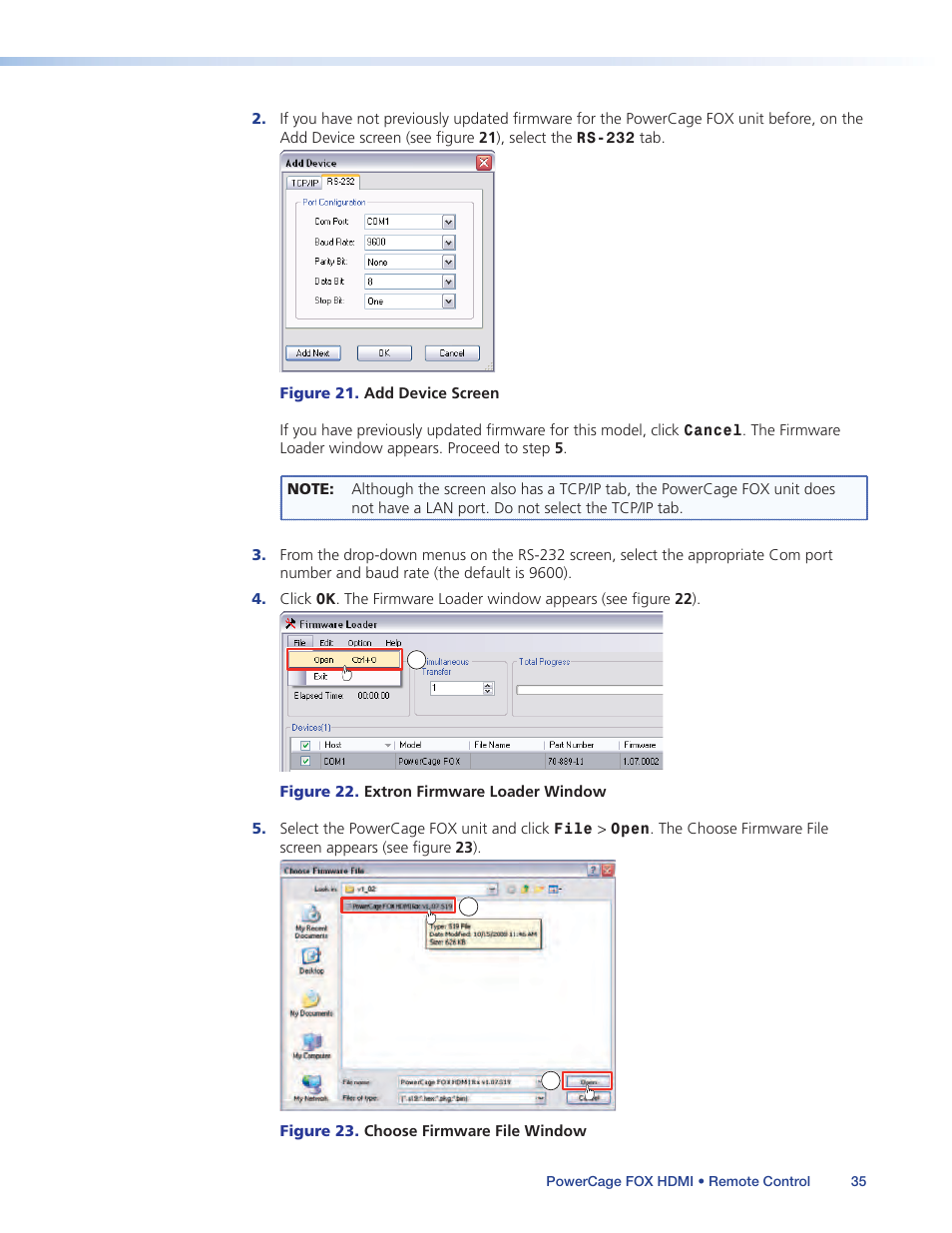 Extron Electronics PowerCage FOX Tx_Rx HDMI User Guide User Manual | Page 41 / 49