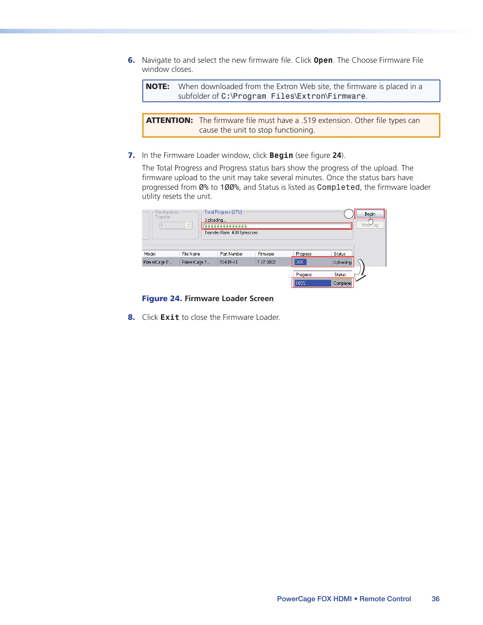 Extron Electronics PowerCage FOX Tx_Rx HDMI User Guide User Manual | Page 42 / 49