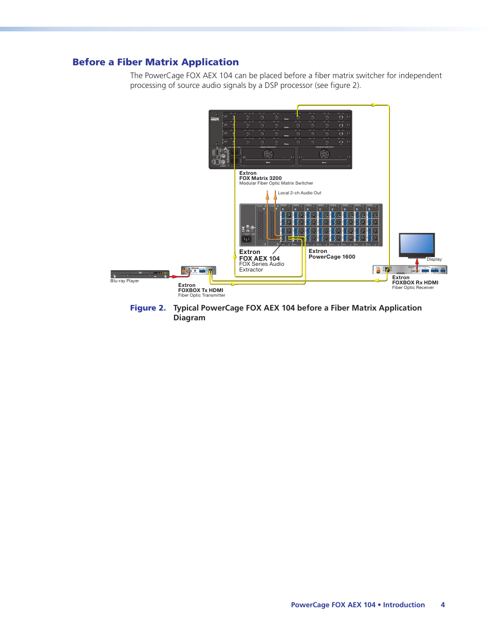 Before a fiber matrix application | Extron Electronics PowerCage FOX AEX 104 User Guide User Manual | Page 10 / 19