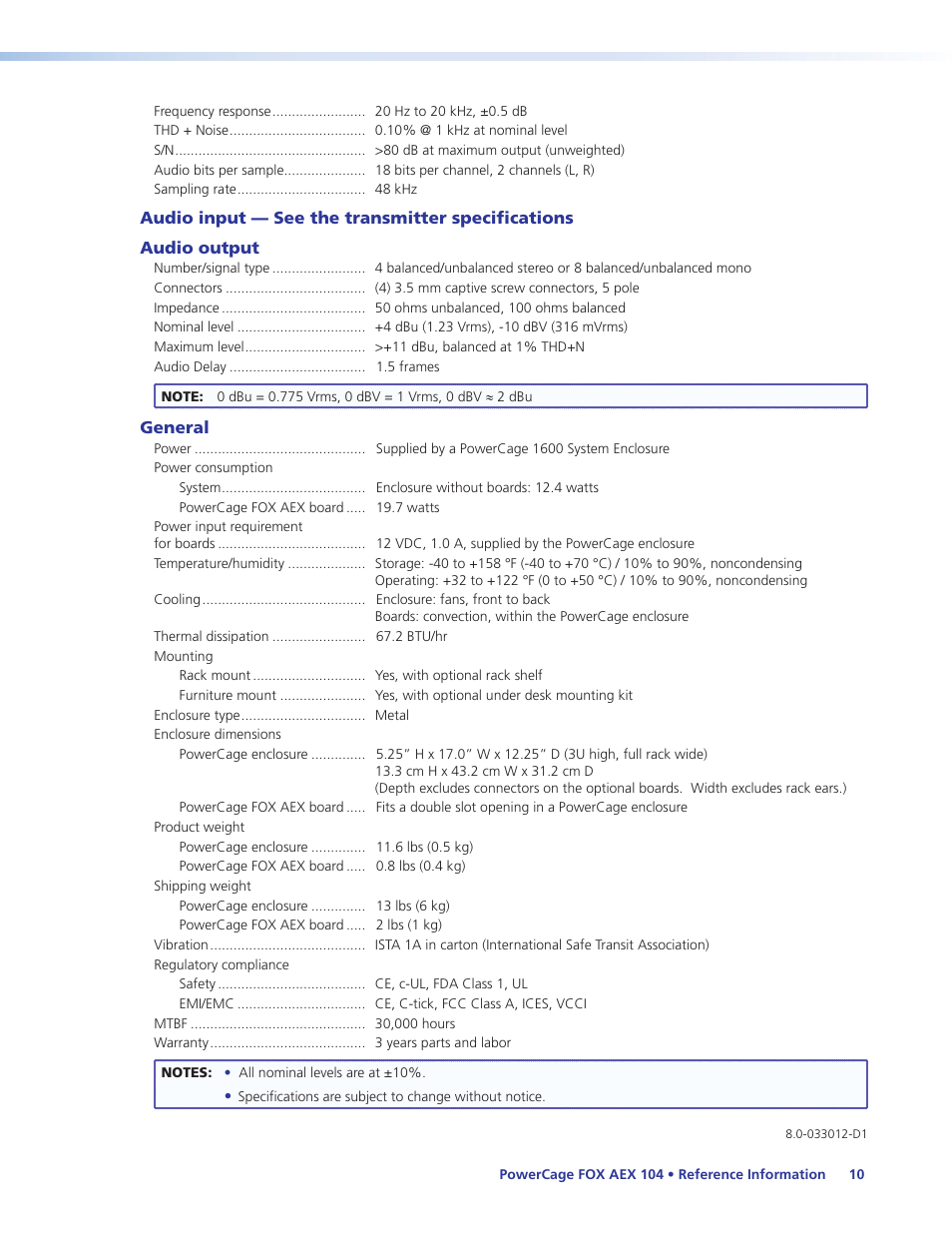 Extron Electronics PowerCage FOX AEX 104 User Guide User Manual | Page 16 / 19
