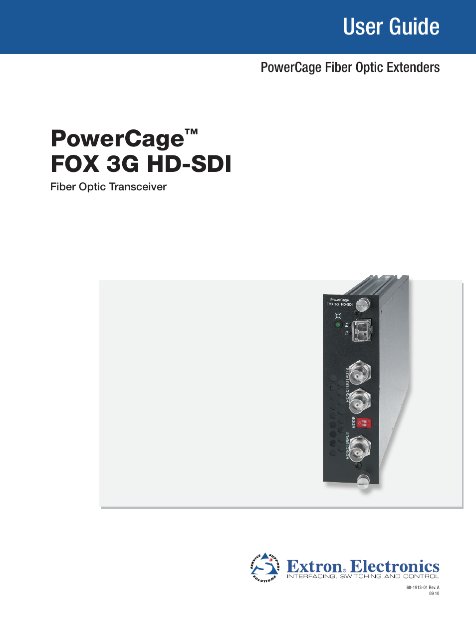 Extron Electronics PowerCage FOX 3G HD-SDI User Guide User Manual | 35 pages