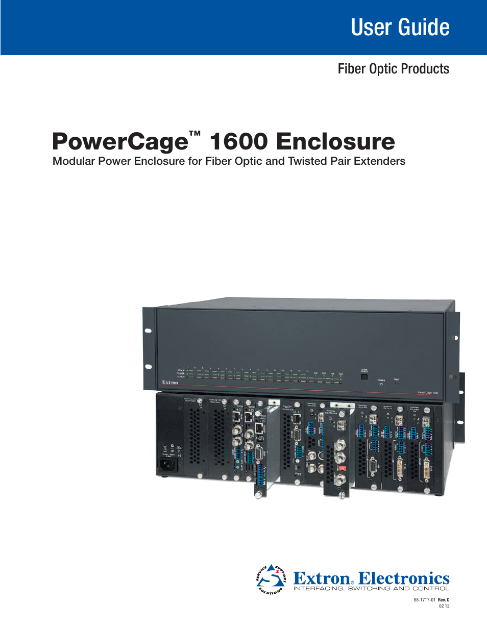 Extron Electronics PowerCage 1600 Enclosure User Guide User Manual | 32 pages