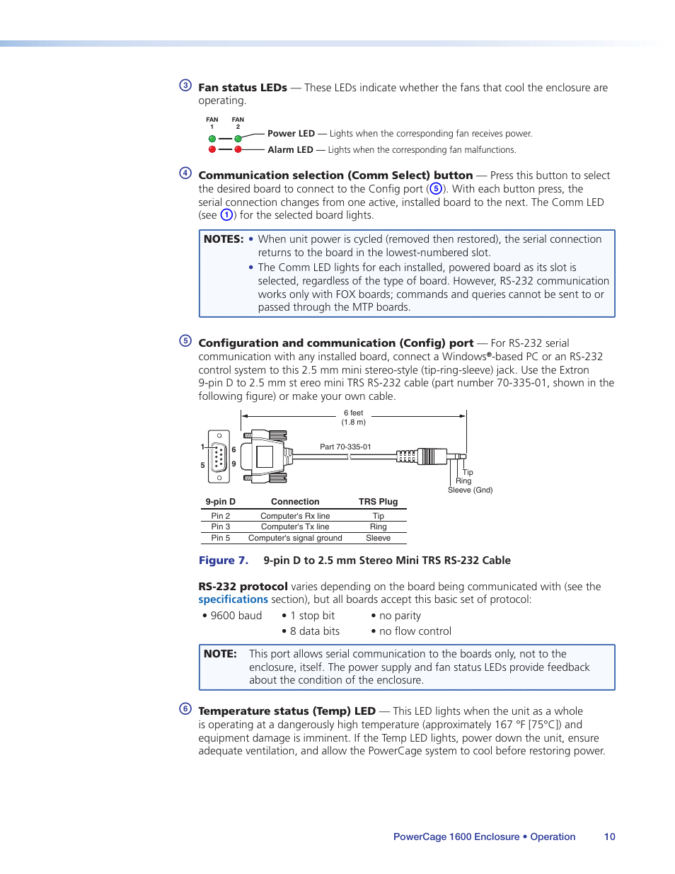 D is selected (see, Comm | Extron Electronics PowerCage 1600 Enclosure User Guide User Manual | Page 16 / 32