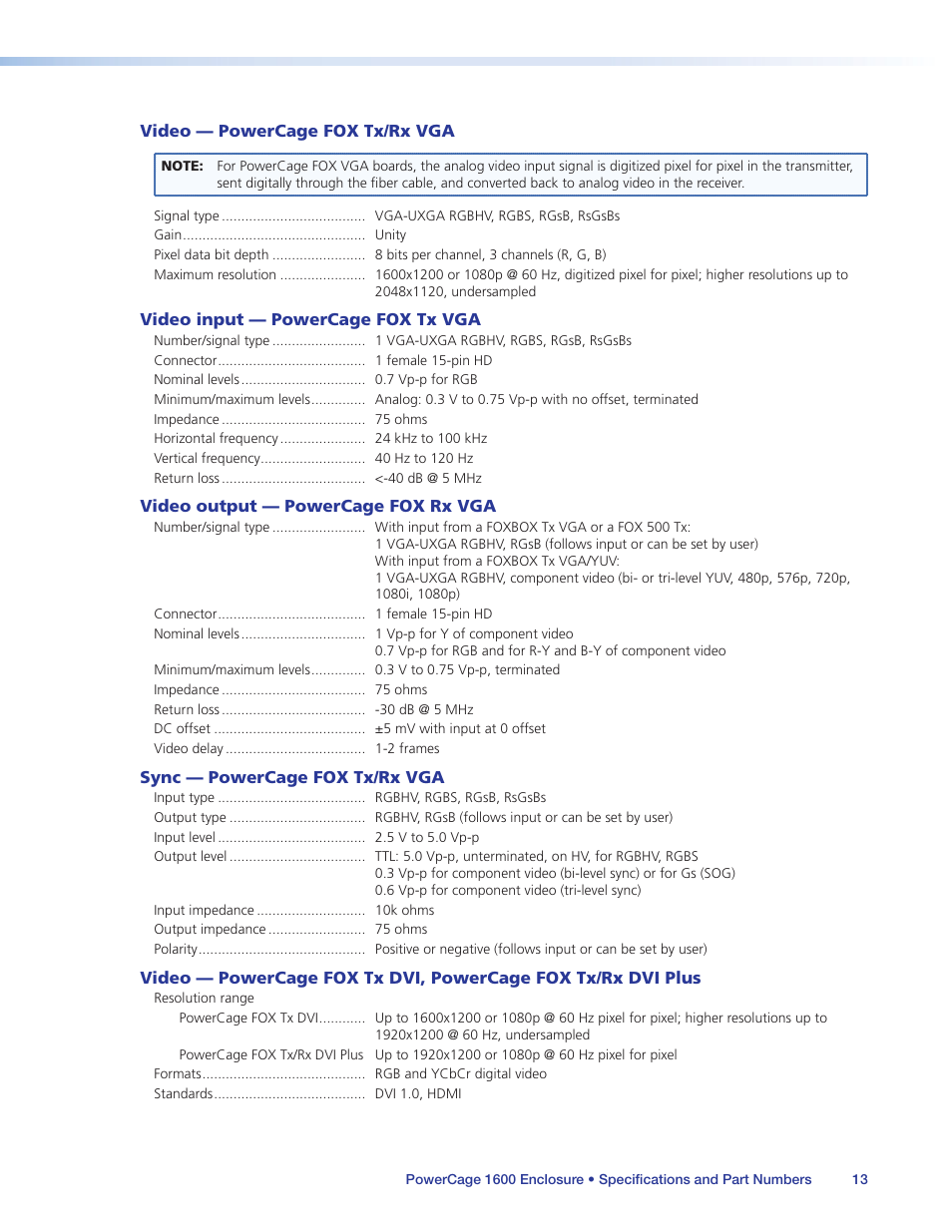 Extron Electronics PowerCage 1600 Enclosure User Guide User Manual | Page 19 / 32