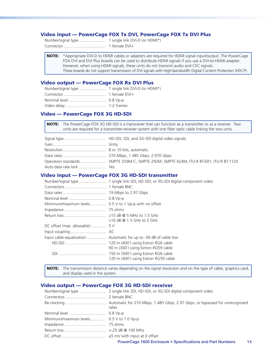 Extron Electronics PowerCage 1600 Enclosure User Guide User Manual | Page 20 / 32