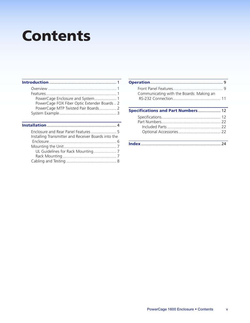 Extron Electronics PowerCage 1600 Enclosure User Guide User Manual | Page 5 / 32