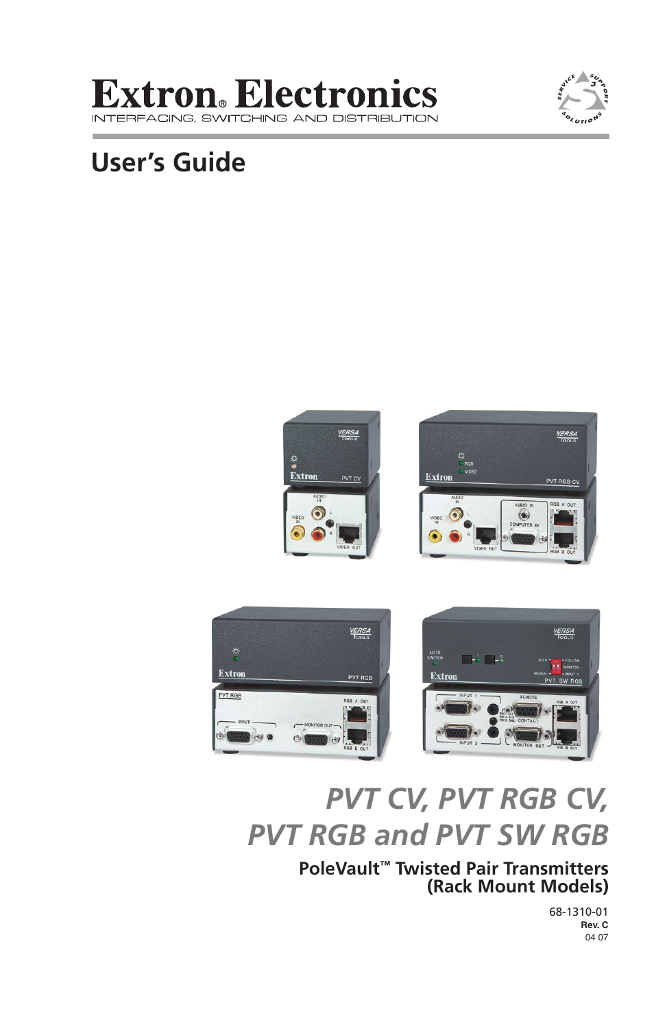 Extron Electronics PVT SW RGB User Manual | 32 pages