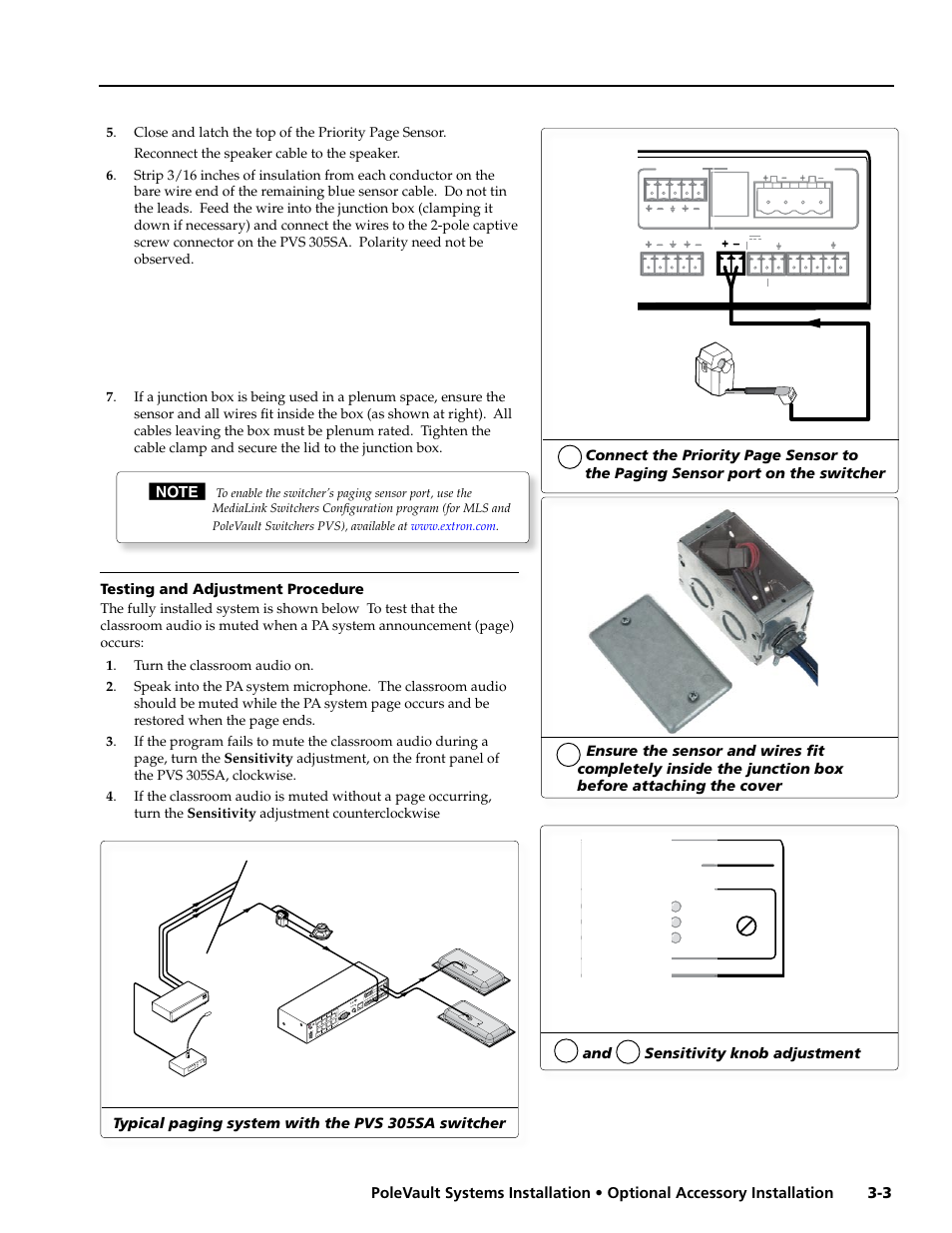 Extron Electronics PoleVault Systems PVS 305SA User Manual | Page 41 / 46