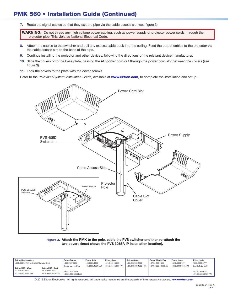 Pmk 560 • installation guide (continued) | Extron Electronics PMK 560 User Manual | Page 2 / 2