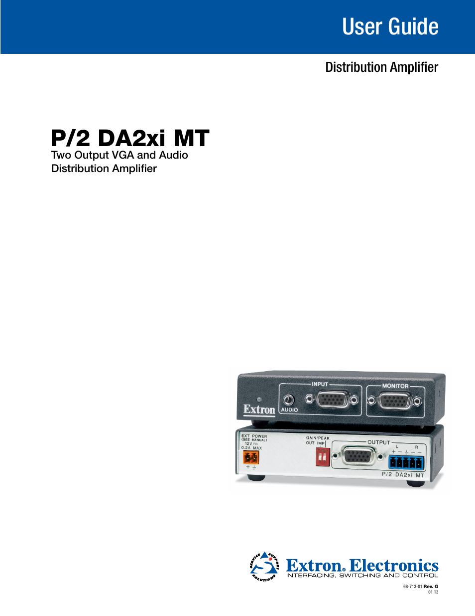 Extron Electronics P-2 DA2xi MT User Guide Rev. G User Manual | 14 pages