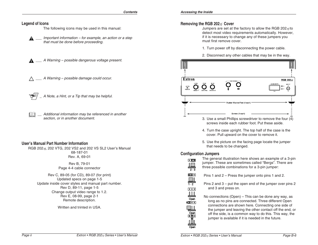 Extron Electronics RGB 202xi User Guide Rev. E User Manual | Page 4 / 24