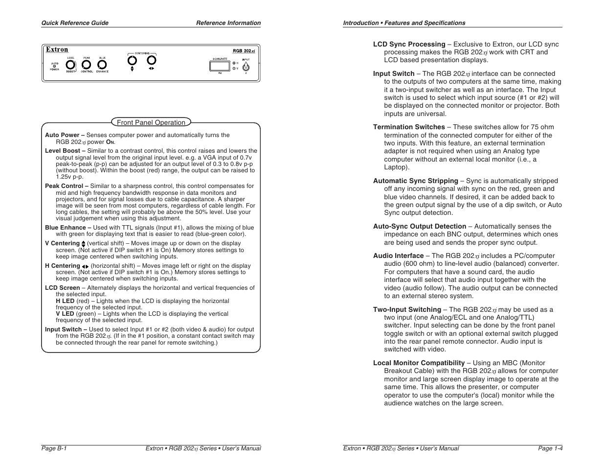 Extron Electronics RGB 202xi User Guide Rev. E User Manual | Page 9 / 24