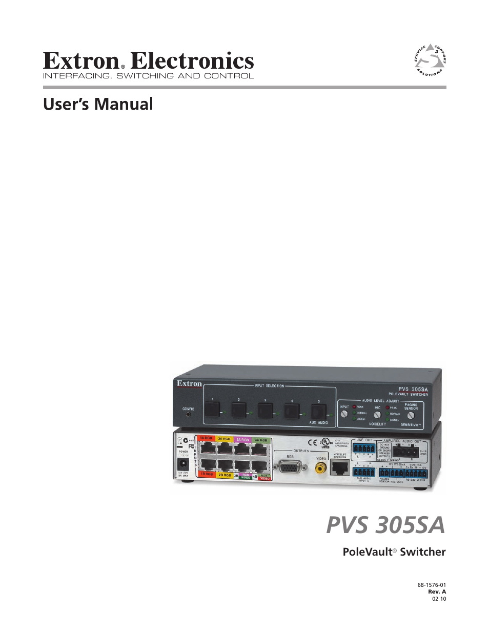 Extron Electronics PVS 305SA User Guide User Manual | 56 pages