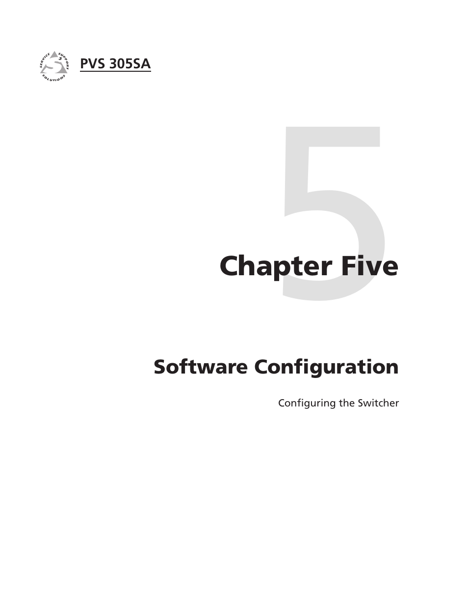 Chapter five, Software configuration, Chapter five • software configuration | Extron Electronics PVS 305SA User Guide User Manual | Page 41 / 56