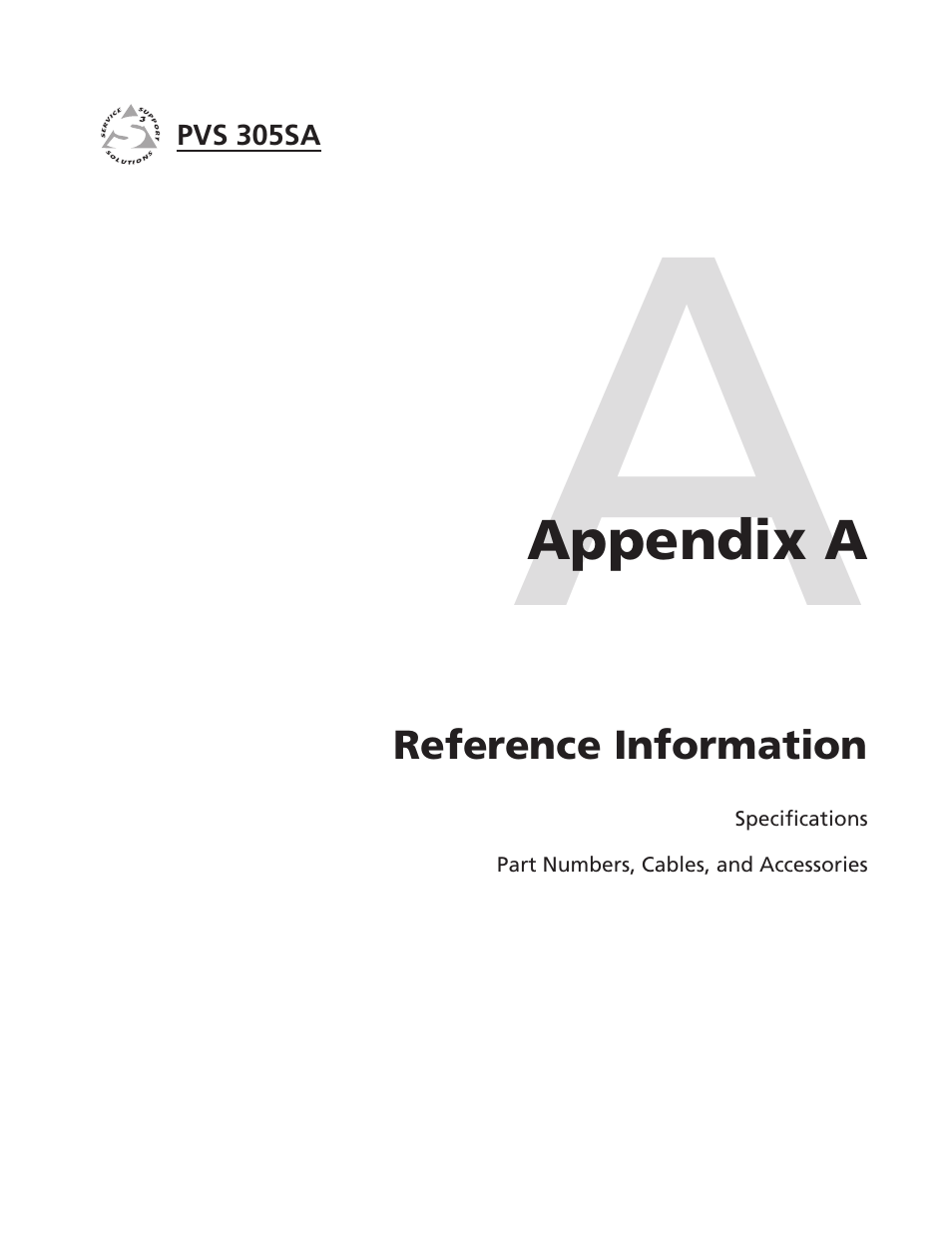 Appendix a, Reference information, Appendix a • reference information | Extron Electronics PVS 305SA User Guide User Manual | Page 46 / 56