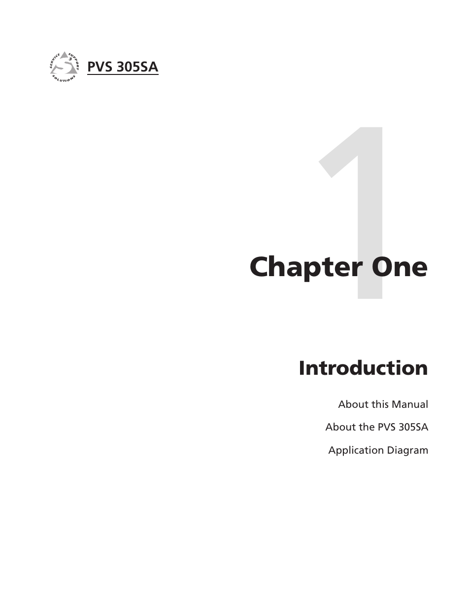 Chapter one, Introduction, Chapter one • introduction | Extron Electronics PVS 305SA User Guide User Manual | Page 6 / 56
