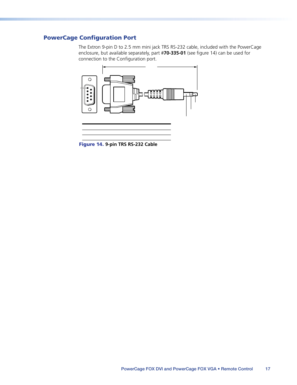 Powercage configuration port, Simple instruction set control, Host-to-unit instructions | Extron Electronics PowerCage FOX Tx_Rx DVI Plus User Guide User Manual | Page 22 / 48
