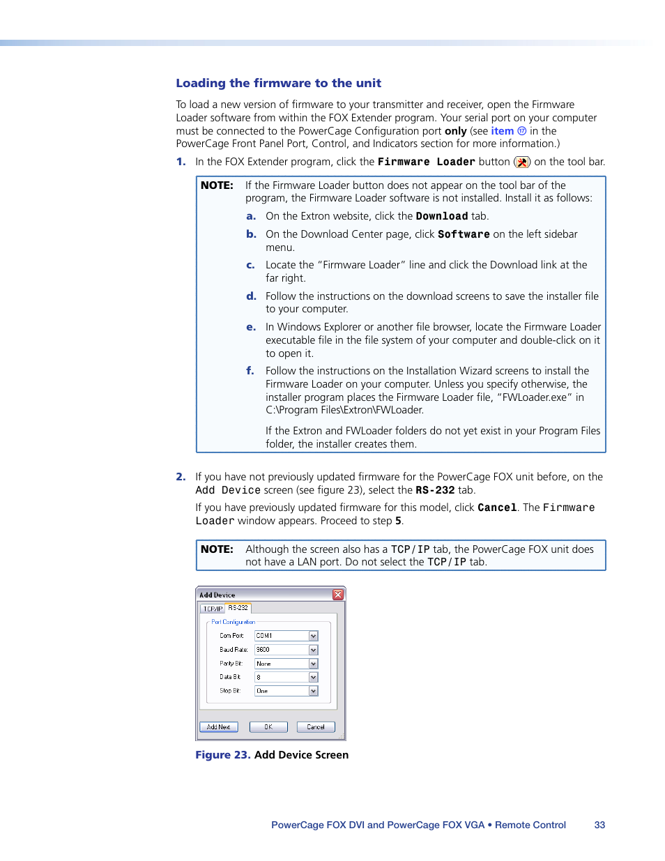 Extron Electronics PowerCage FOX Tx_Rx DVI Plus User Guide User Manual | Page 38 / 48