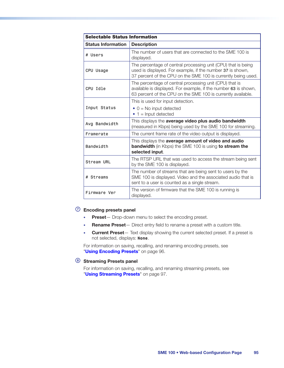 Extron Electronics SME 100 User Guide User Manual | Page 101 / 185