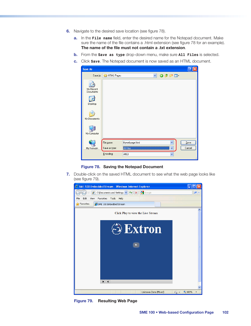 Extron Electronics SME 100 User Guide User Manual | Page 108 / 185