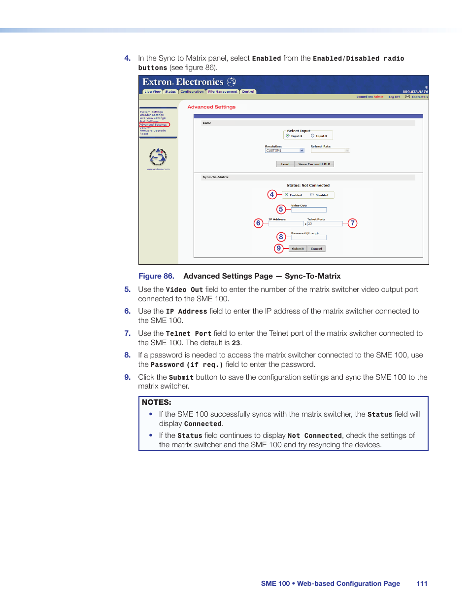 Extron Electronics SME 100 User Guide User Manual | Page 117 / 185