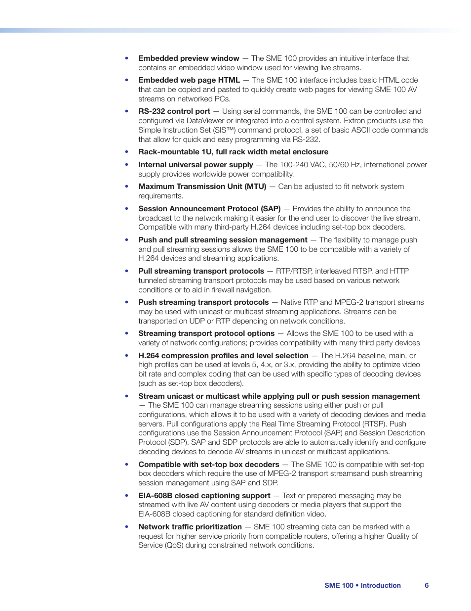 Extron Electronics SME 100 User Guide User Manual | Page 12 / 185