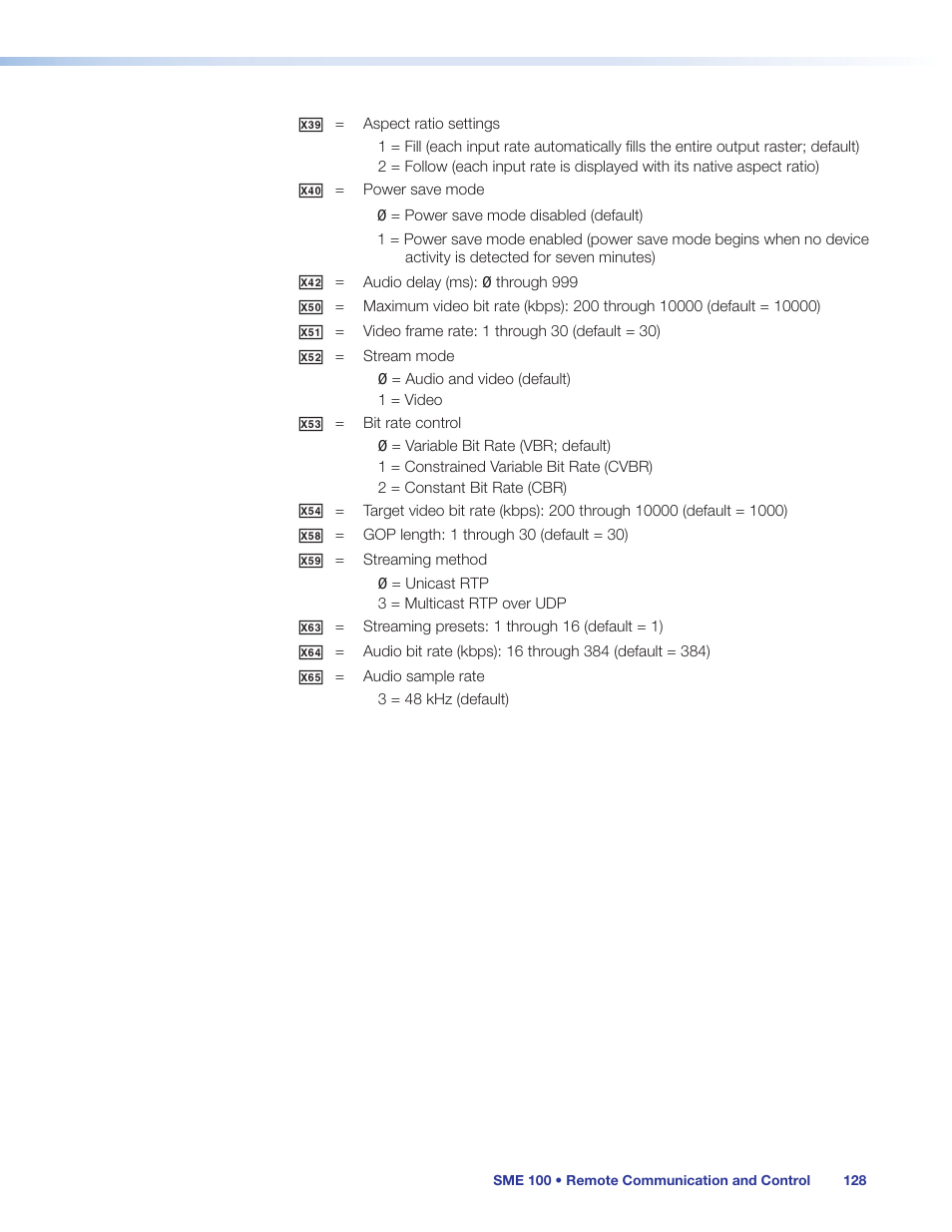 Extron Electronics SME 100 User Guide User Manual | Page 134 / 185