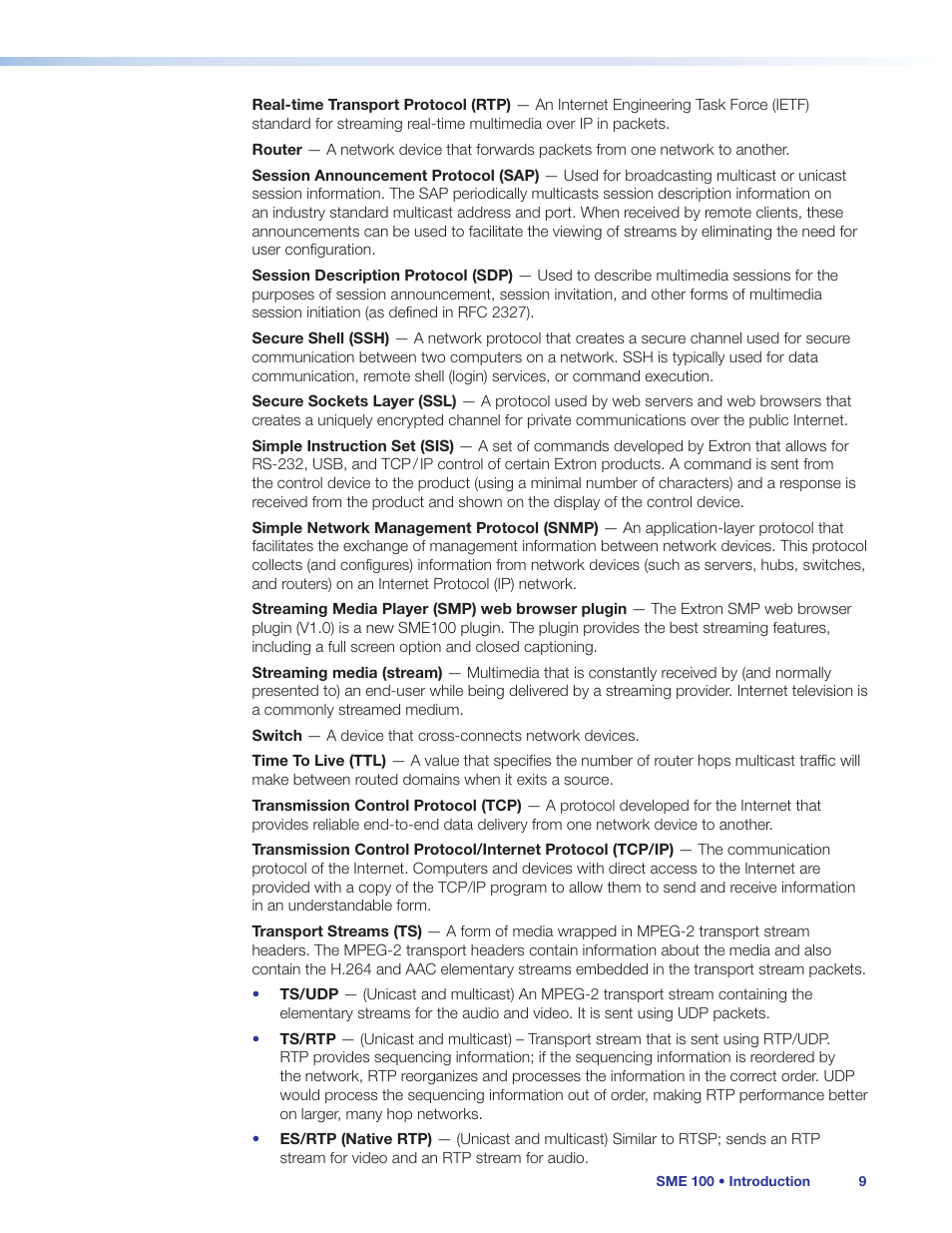 Extron Electronics SME 100 User Guide User Manual | Page 15 / 185