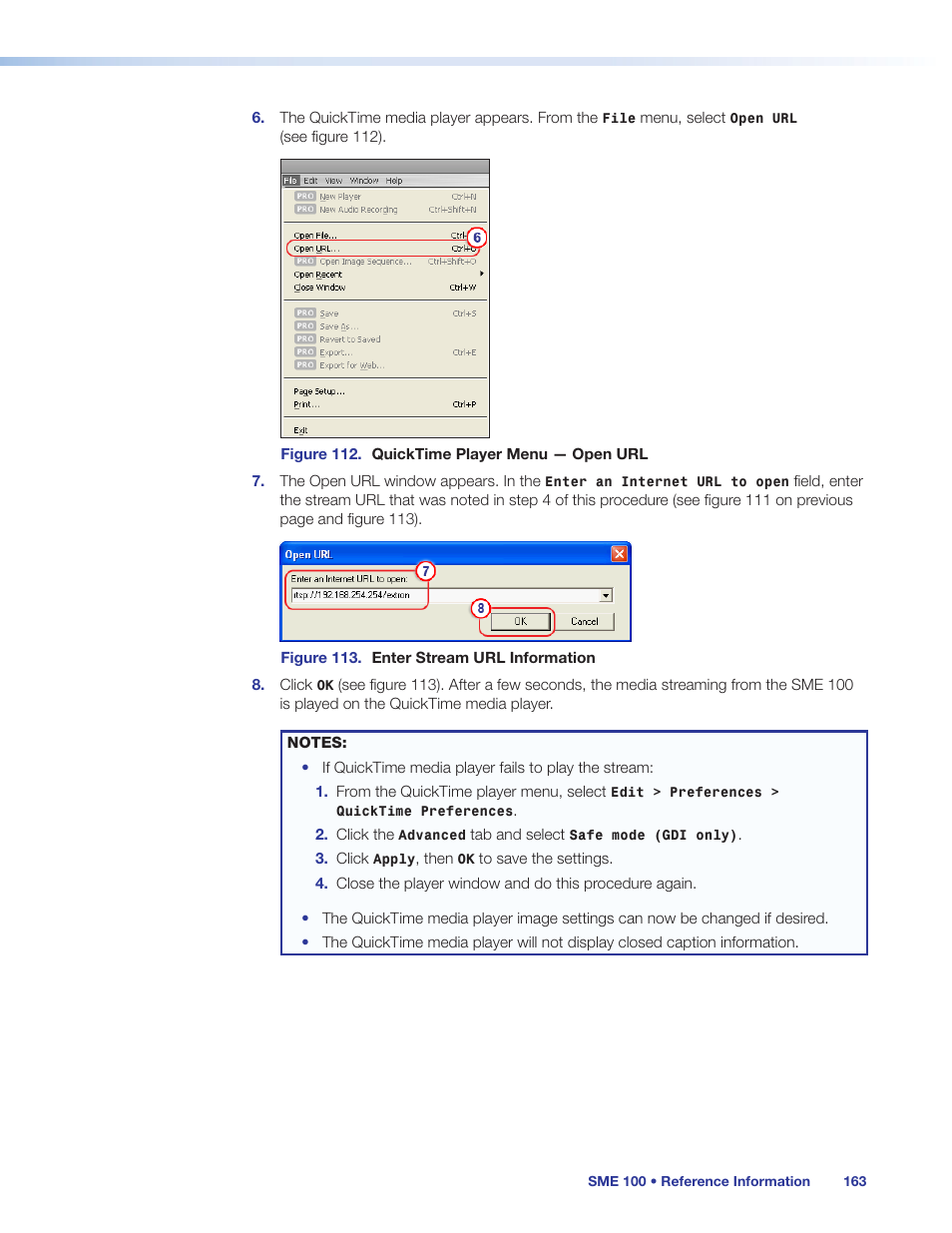 Extron Electronics SME 100 User Guide User Manual | Page 169 / 185