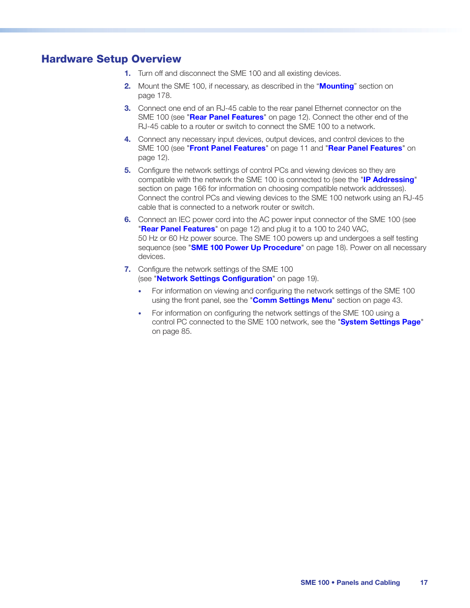 Hardware setup overview | Extron Electronics SME 100 User Guide User Manual | Page 23 / 185