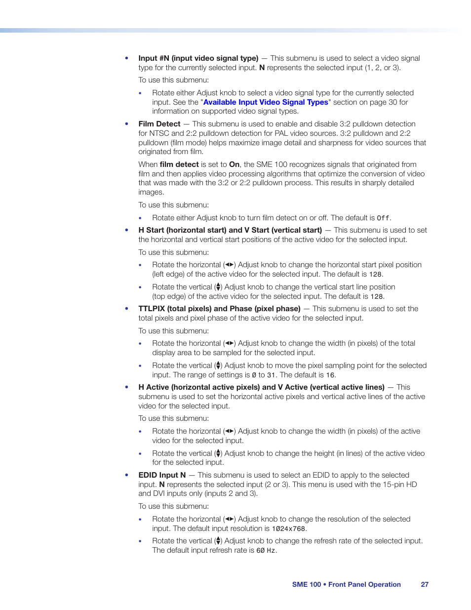 Extron Electronics SME 100 User Guide User Manual | Page 33 / 185