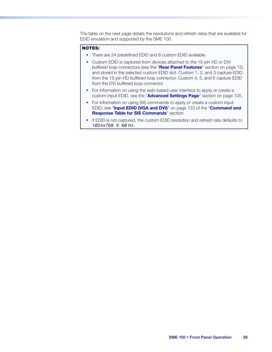 Extron Electronics SME 100 User Guide User Manual | Page 34 / 185