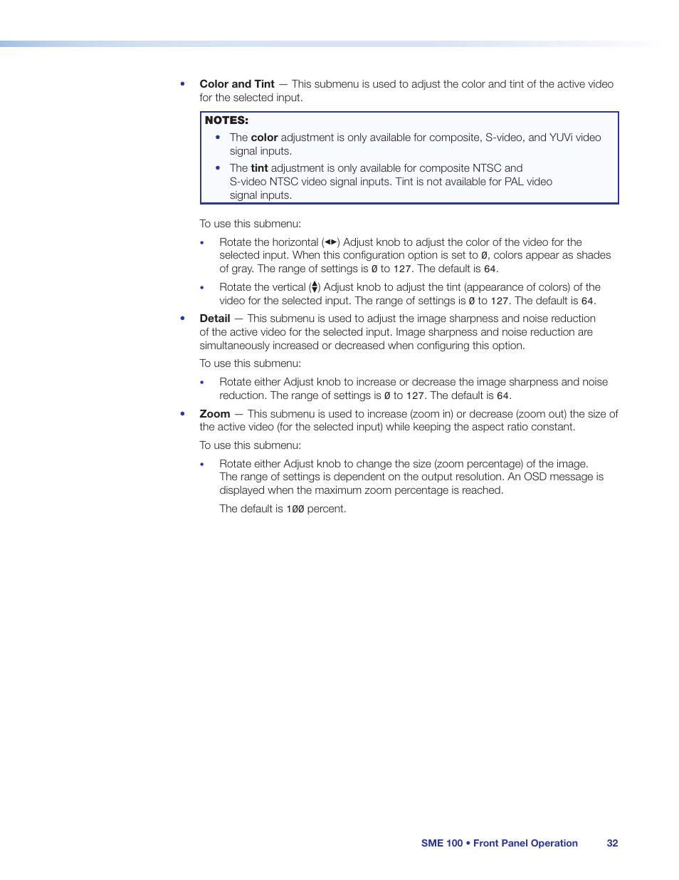 Extron Electronics SME 100 User Guide User Manual | Page 38 / 185