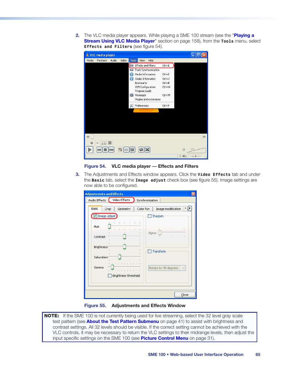 Extron Electronics SME 100 User Guide User Manual | Page 71 / 185