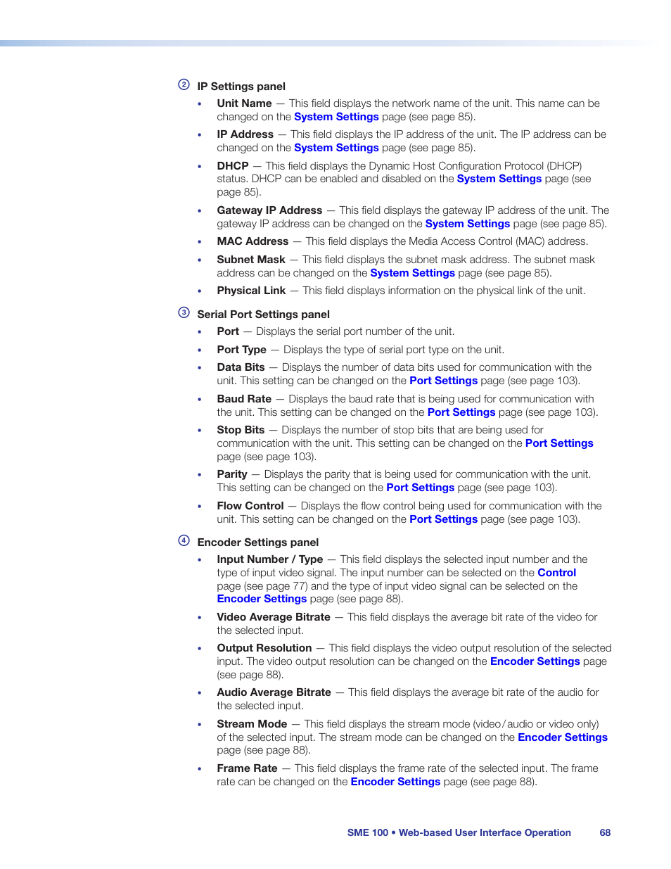 Extron Electronics SME 100 User Guide User Manual | Page 74 / 185