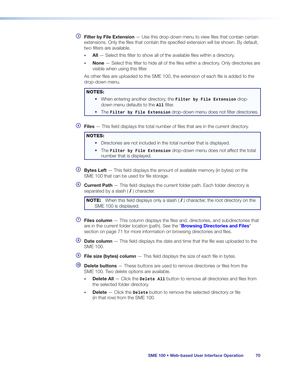 Extron Electronics SME 100 User Guide User Manual | Page 76 / 185