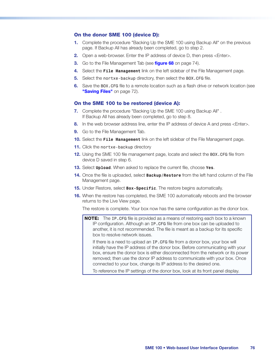 Extron Electronics SME 100 User Guide User Manual | Page 82 / 185