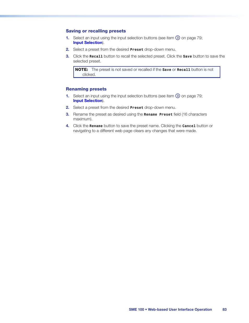 Extron Electronics SME 100 User Guide User Manual | Page 89 / 185