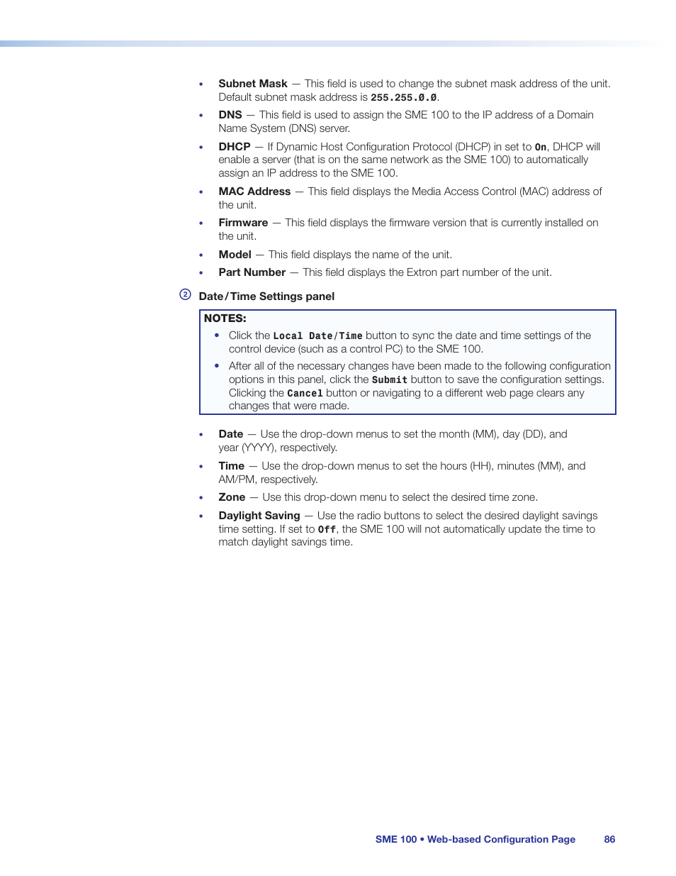 Extron Electronics SME 100 User Guide User Manual | Page 92 / 185