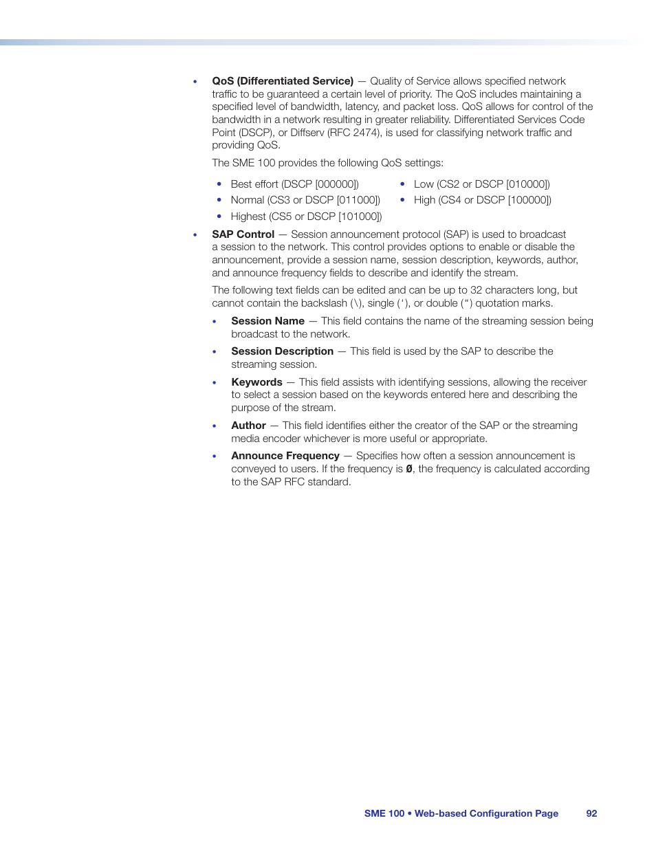 Extron Electronics SME 100 User Guide User Manual | Page 98 / 185