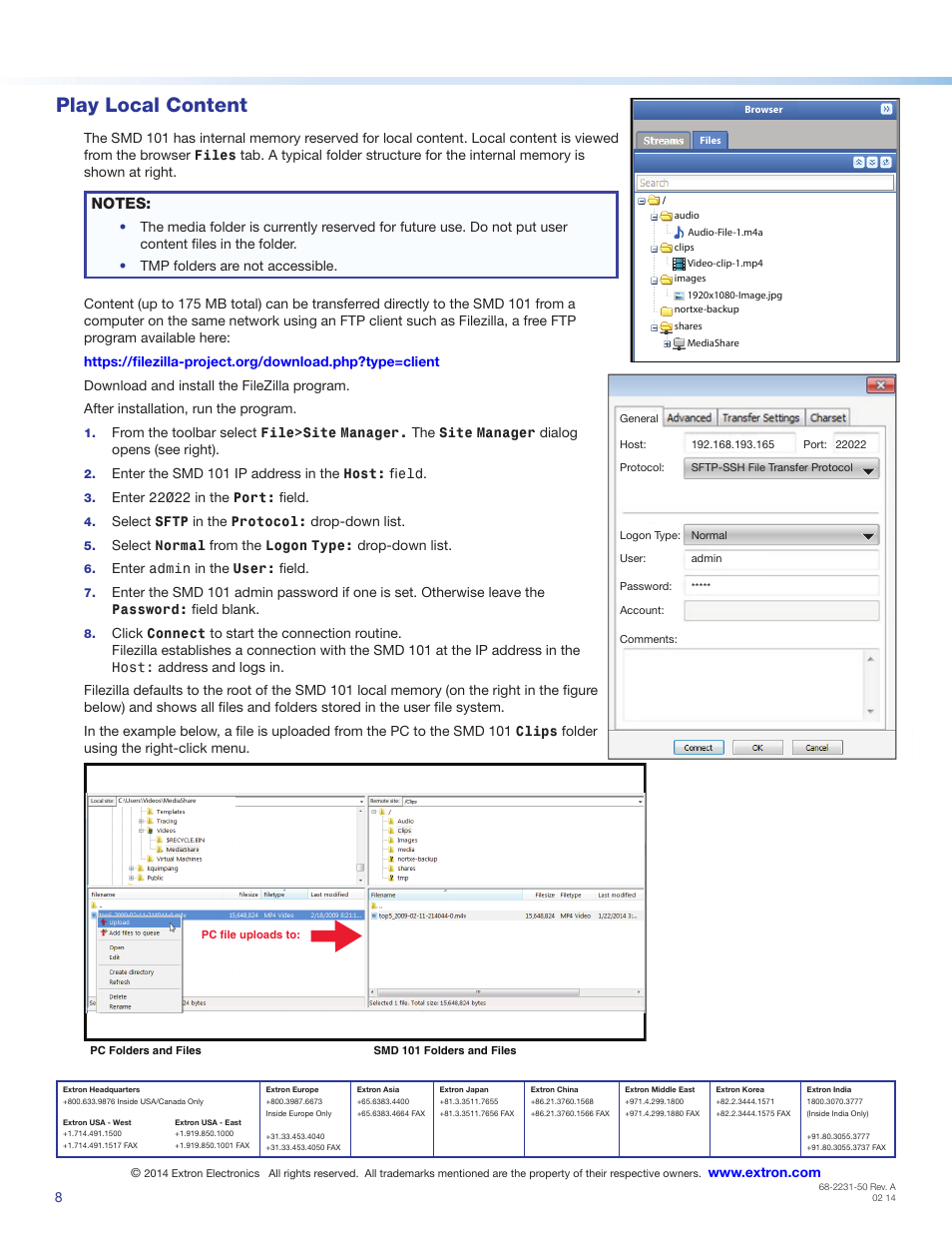 Play local content | Extron Electronics SMD 101 Setup Guide User Manual | Page 8 / 8