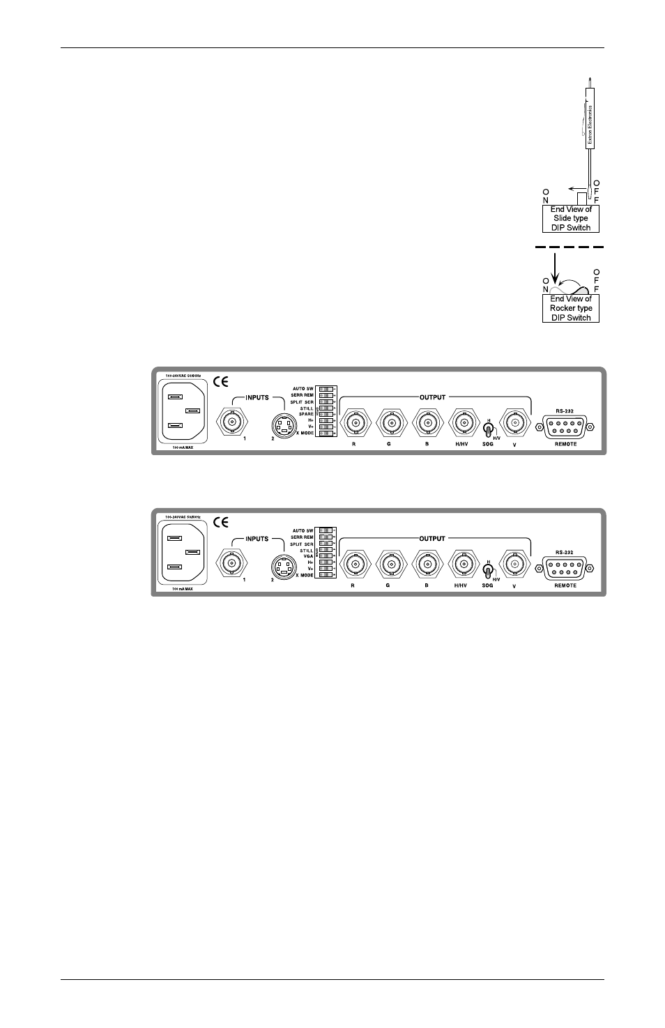 Switch settings | Extron Electronics LANCIAxi User Guide User Manual | Page 14 / 28