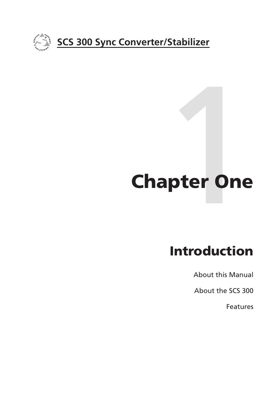 Chapter one - introduction, Introduction | Extron Electronics SCS 300 User Guide User Manual | Page 6 / 24