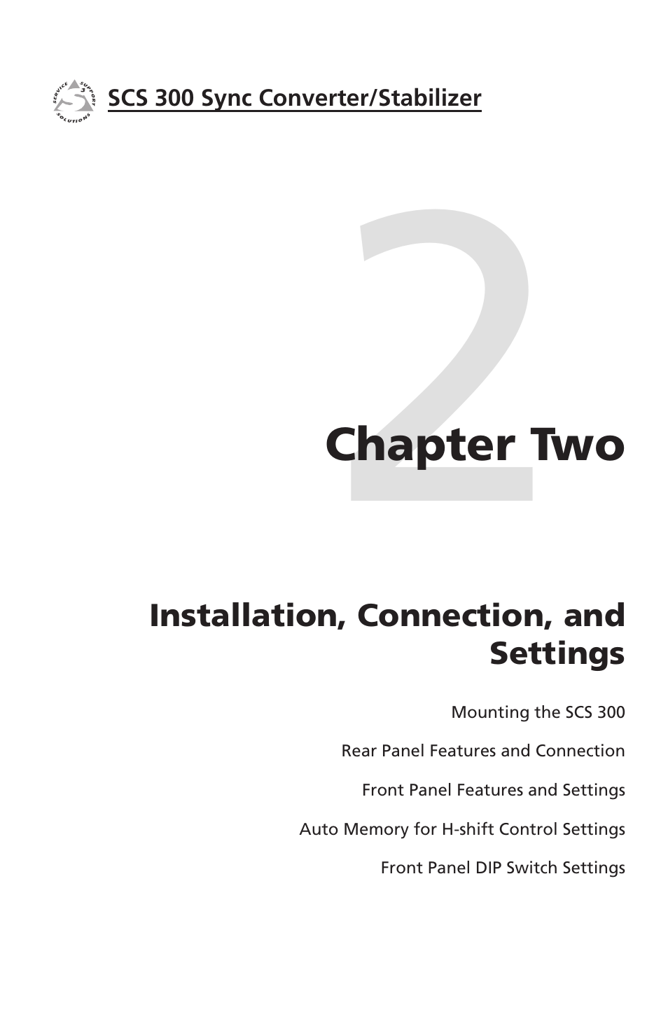 Installation, connection, And settings | Extron Electronics SCS 300 User Guide User Manual | Page 8 / 24