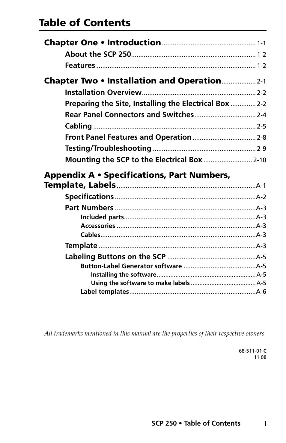 Extron Electronics SCP 250 User Guide User Manual | Page 5 / 28