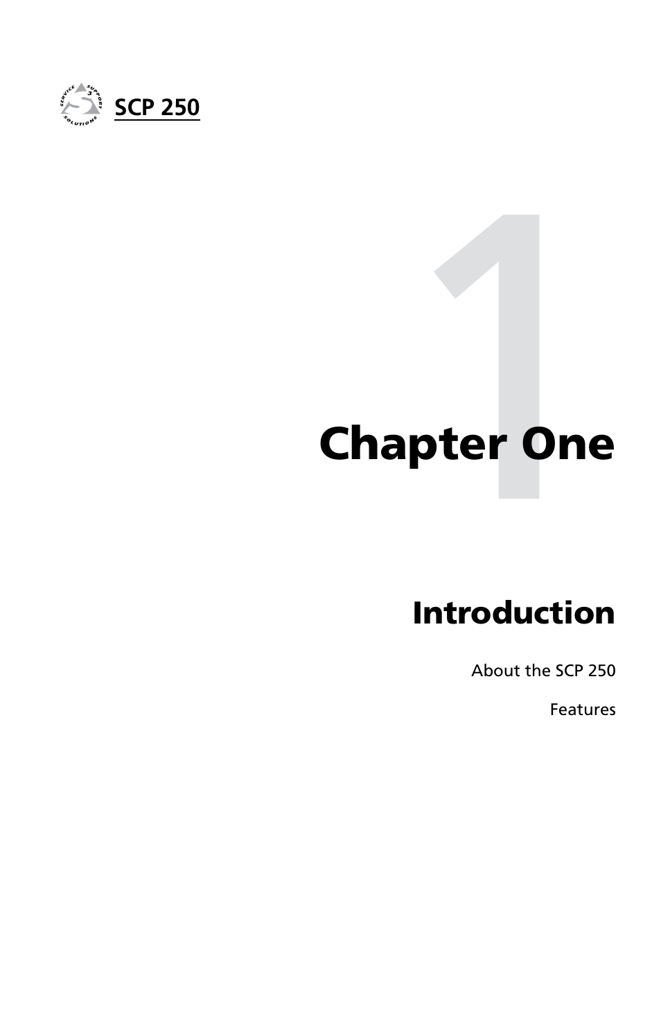 Chapter 1: introduction, Chapter one • introduction | Extron Electronics SCP 250 User Guide User Manual | Page 7 / 28